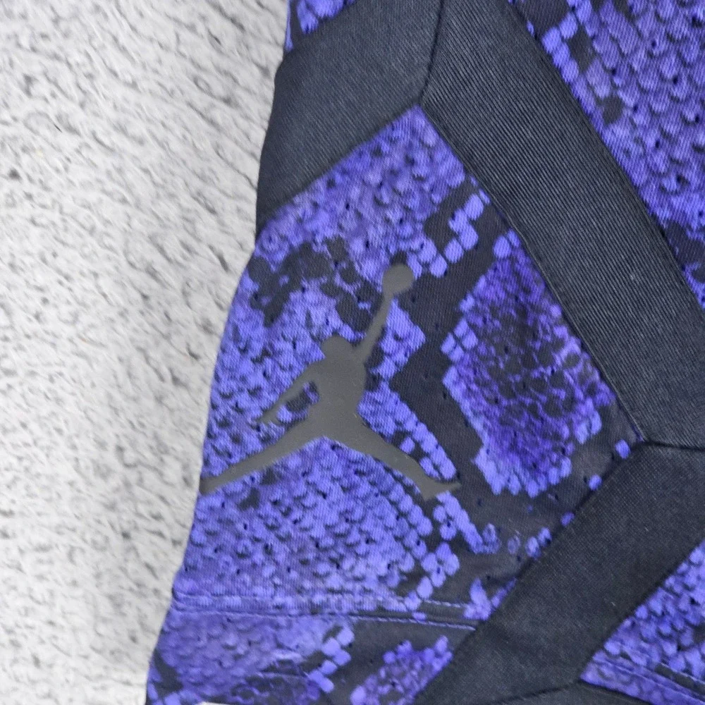 Jordan Shorts Mens XL Purple Snakeskin Print Jumpman Mesh Basketball Athletic
